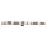 Titanium  Wall Fixture with Frosted Glass in Brushed Steel