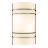 Artemis  Ambient Lighting Wall Sconce with Opal Glass in Brushed Steel