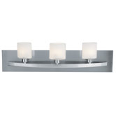 Cosmos  Vanity Light with Opal Glass in Brushed Steel