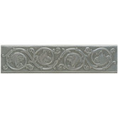 Accent Statements Metal 3" x 12" Scrolling Leaf Decorative Border in Vintage Pewter