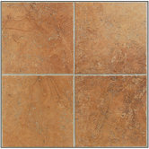 Egyptian Stone 13" x 13" Floor Tile in Luxor Red