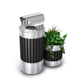 Riverview Canopy Top Trash Receptacle