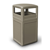 38 Gallon Square Waste Container with Dome Lid