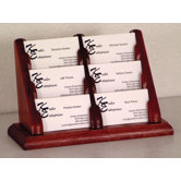 Six Pocket Counter Top Business Card Holder