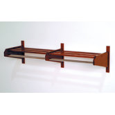 Double Hat and Coat Rack with Chrome Bar