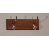 Coat Rack with Two Nickel Hooks