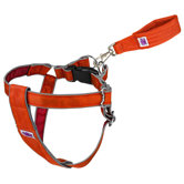 Mutt Gear Dog Step In Harness in Orange and Red