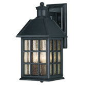 Abbey Outdoor Wall Lantern in Flat Black