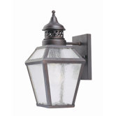 Chimnea One Light Outdoor Wall Lantern in English Bronze