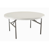 60" Round Commercial Grade Table in White