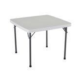 37" Card Table in White Granite