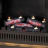 StrataTealight Log with Candles