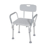Bath Bench with Removable Padded Arms in White