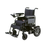 Cirrus Plus Folding Power Wheelchair with Footrest and Batteries in Black