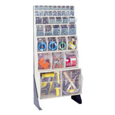 52" Single Sided Floor Stand Storage Unit with Tip Out Bins