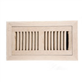 White Oak Flush Mount Wood Vent Cover with Frame and Metal Damper