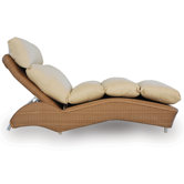 Single Chaise Lounge with Cushion