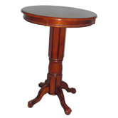 Florence Pedestal Pub Table in Brandy