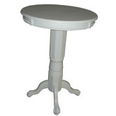 Florence Pedestal Pub Table in Solid White