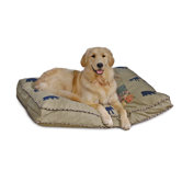 Quilted Dog Bed in Moose Medley