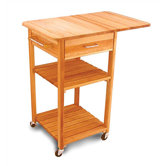 Kitchen Cart with Butcher Block Top