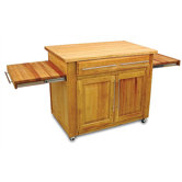 Empire Kitchen Cart with Butcher Block Top