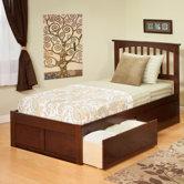 Urban Lifestyle Mission Bed with Bed Drawers Set