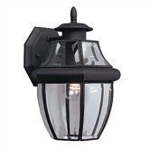 Classic  Outdoor Wall Lantern in Black