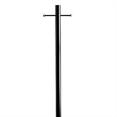 Black Aluminum Outdoor Lantern Post with Ladder Rest