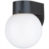 Outdoor Round Wall Lantern in Black