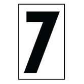 Ambiance "7" Address Number Tile in White