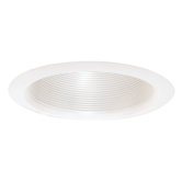 6" Recessed Trim with Deep Cone Baffle in White