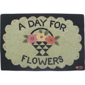 A Day For Flowers Novelty Rug