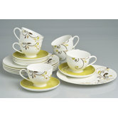 18-tlg. Kaffee-Set "Cascina" aus Bone-China-Porzellan