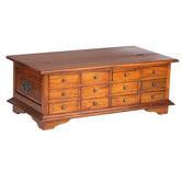 Mahogany Village Twelve Drawer Coffee Table