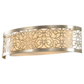 Arabesque Two Light Bath Vanity in Silver Leaf Patina