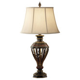 Heath One Light Table Lamp in Ebony / Rubbed Wood Finish