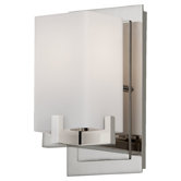 Riva One Light Wall Sconce in Polished Nickel