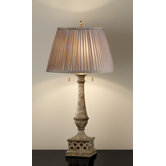 Privet Two Light Table Lamp in Stone
