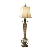 Castalia  Table Lamp in Silver Leaf Sienna