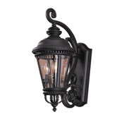 Castle  Wall Lantern in Black