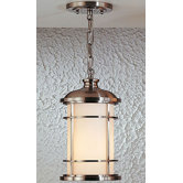 Lighthouse Duomount Hanging Outdoor Lantern in Brushed Steel