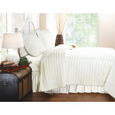 Ruffled Quilt Set in Ivory