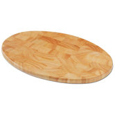 4-tlg. Schneidebrett oval "Profi" aus Stirnholz in Natur