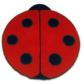 Ladybug Red Kids Rug
