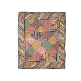 Harvest Log Cabin Cotton Crib Quilt
