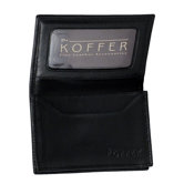 Gusseted ID Card Case in Nappa Onyx