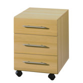 Sun 3 Drawers Pedestal in Beech