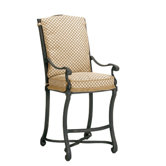 Villa Stationary Bar Stool with Cushions