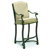 Villa Small Stationary Bar Stool with Cushions